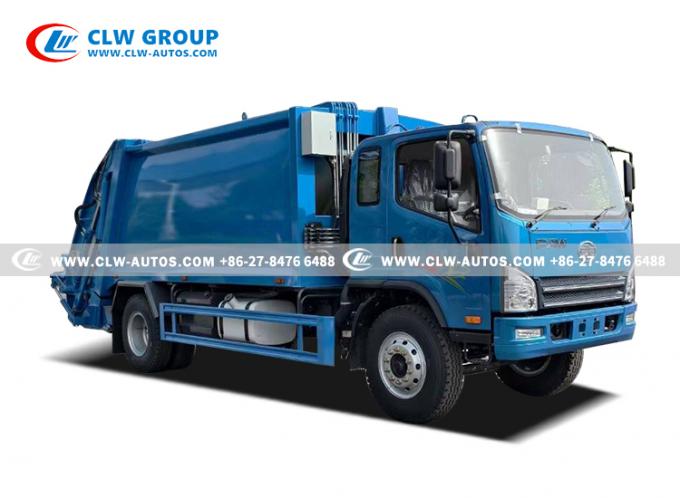 FAW 14m³ Compactor Garbage Truck side view