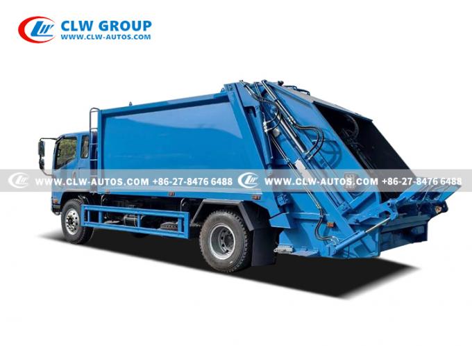 FAW 14m³ Compactor Garbage Truck rear loading mechanism