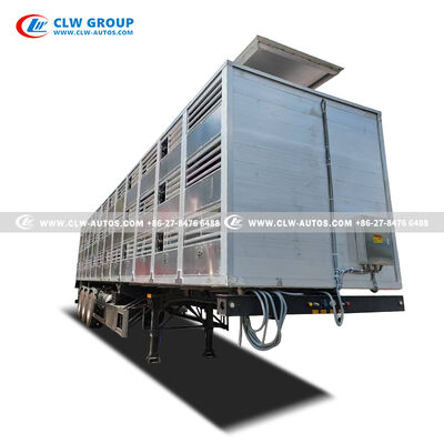 High-Strength Aluminum Alloy Livestock Transport Semi-Trailer with Three-Tier Design and Intelligent Ventilation System