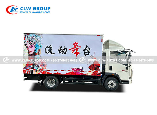 Mobile LED Stage Truck with 4200×2200×2300mm Body Dimensions and 7400×3000mm Deployed Stage Featuring Full Hydraulic Operation