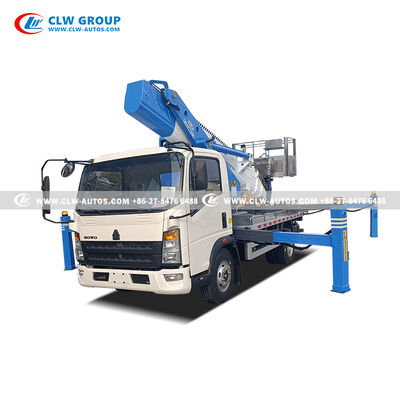 Sinotruk HOWO 28m Aerial Platform Truck with 7-Section Telescopic Boom and 360° Rotation for Elevated Work