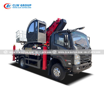 ISUZU KV600 30m Aerial Work Platform Truck with 7-Section Telescopic Boom and 360° Continuous Rotation