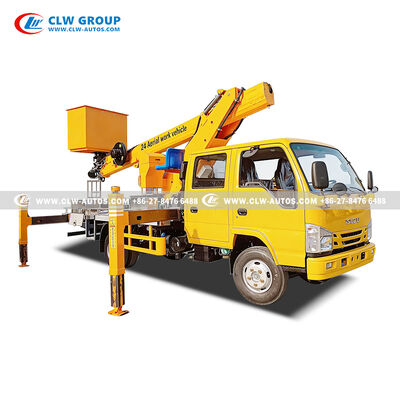 Isuzu 24m Aerial Work Truck with CAN-bus Control & 7-Section Telescopic Boom for High-Reach Operations