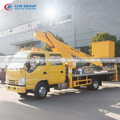 Isuzu 24m Aerial Work Truck with CAN-bus Control & 7-Section Telescopic Boom for High-Reach Operations