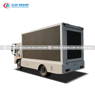 FAW 3-Side P4 Mobile LED Billboard Truck with Hydraulic Lifting Side Screens and Foldable Stage for Digital Advertising