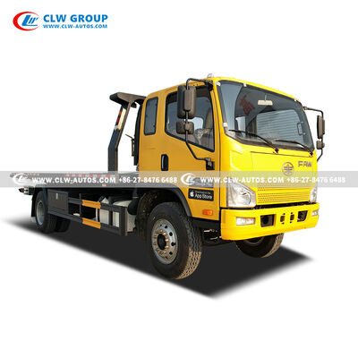 FAW 160HP Wrecker Tow Truck with Yuchai Diesel Engine and One-to-One Recovery System for Roadside Assistance
