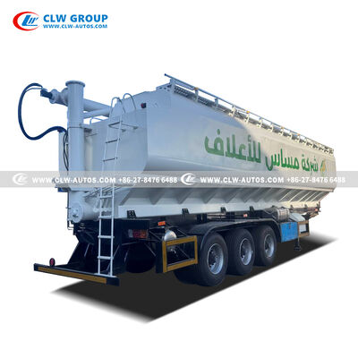 60m³ Bulk Feed Semi-Trailer with 6 Compartments and Liftable Air Suspension for Agricultural Logistics