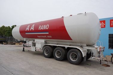 Tri Axle Lpg Tank Semi Trailer , 59.52CBM 59520 Liters 30 Ton LPG Road Tanker