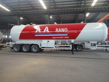 Tri Axle Lpg Tank Semi Trailer , 59.52CBM 59520 Liters 30 Ton LPG Road Tanker