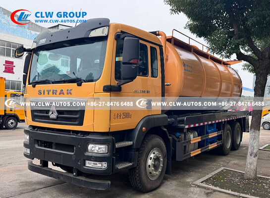 18m³ Combination Sewer Cleaning Truck with 3,500 psi High-Pressure Jetting and ≥8m Vacuum Suction Depth for Municipal Use
