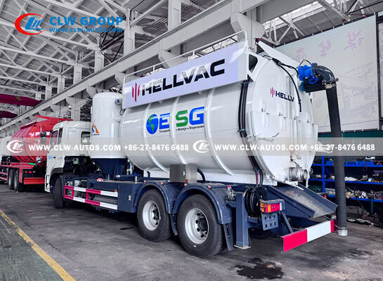 Dongfeng 6x4 Sand-Suction Truck with 12-15m³ Capacity, Cyclone Dust Collector & Two-Stage Overflow Protection