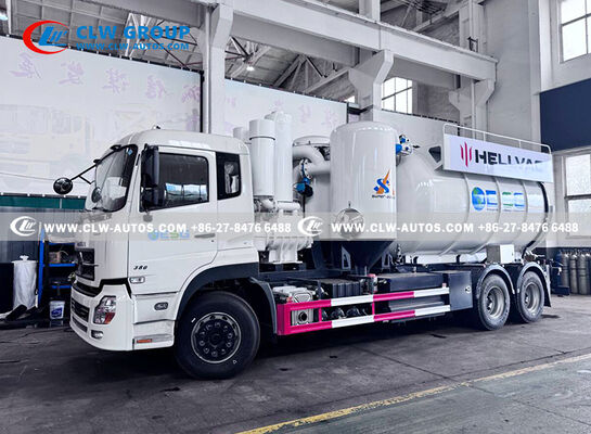 Dongfeng 6x4 Sand-Suction Truck with 12-15m³ Capacity, Cyclone Dust Collector & Two-Stage Overflow Protection
