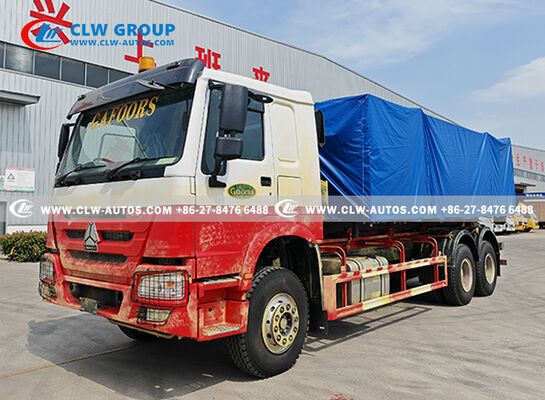 Sinotruk HOWO RHD 6x4 25-Ton Hook Lift Garbage Truck with Weichai 400HP Engine for Heavy-Duty Waste Collection